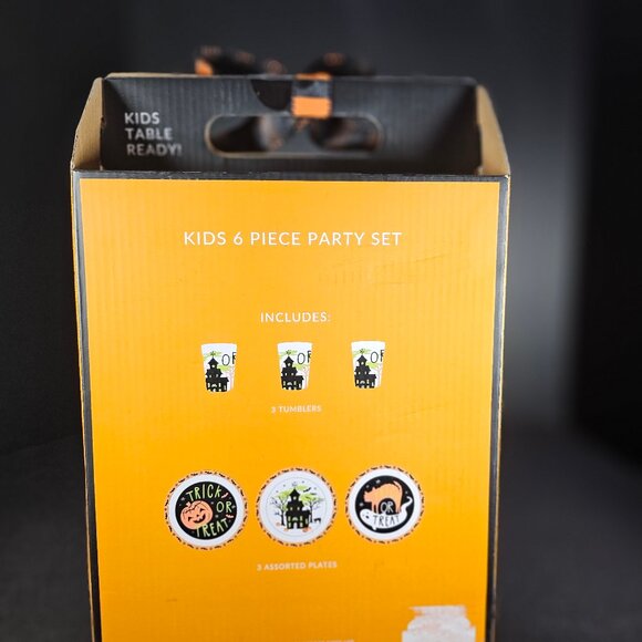 Ghoulish 100% Melamine Kids 6 Piece Party Set Halloween Decor New In Box - Picture 3 of 12
